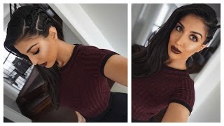 Edgy faux side shave braid tutorial