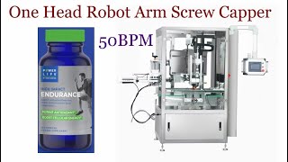 Robot Arm Tracking Capping Machine for 4L/5L Lubricant Oil Square Bottle (2023.08.03)