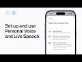 How to set up and use Personal Voice and Live Speech on iPhone and iPad | Apple Support