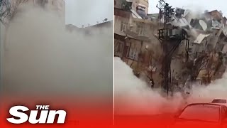 Building collapses in violent 7.8 magnitude earthquake in southern Turkey