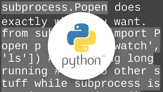 How can I run an external command asynchronously from Python?