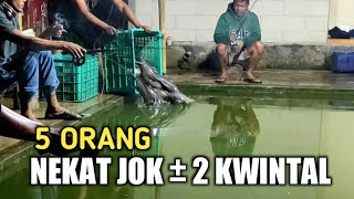 NEKAT!! 5 orang jok 2 kintal lele Babon~Mancing tanpa umpan dikolam pemancingan