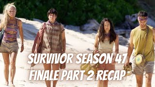 Survivor Season 47: Finale Part 2 Recap!