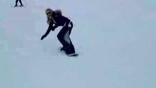 Snowboarding lethally blonde