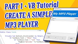 SIMPLE MP3 PLAYER PART 1 - VISUAL BASIC