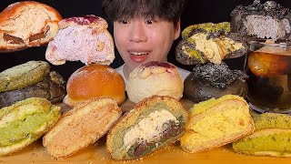 SUB) Korean dessert Cream donuts, cream bread mukbang asmr