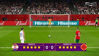 CROATIA vs MOROCCO • Penalty Shootout • 3rd Place FIFA WORLD CUP QATAR 2022 • eFootball PES 2021