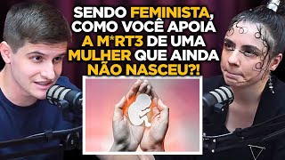 CLIMA FICOU TENSO! CONSERVADOR FAZ PERGUNTA DIFÍCIL A FEMINISTA