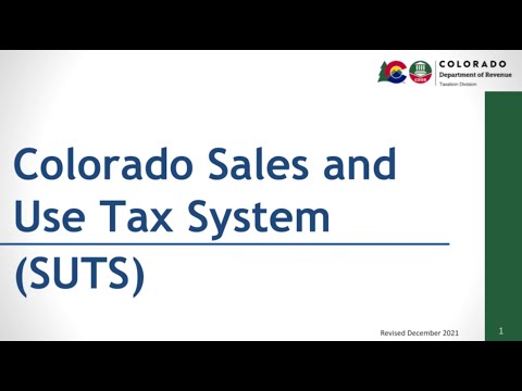 Colorado Sales And Use Tax System SUTS Presentation - YouTube