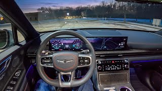 2025 Genesis GV80 3.5T E-SC AWD - POV Night Drive (Binaural Audio)