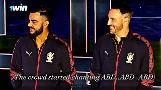 Virat and Faf Reaction when the crowd chants ABD😍//ABDIAN