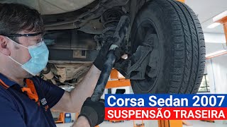 Como trocar os amortecedores do Chevrolet Corsa Sedan 2007? | Parte 2: suspensão traseira