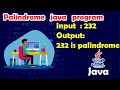 palindrome number | frequently asked interview question |  java program