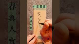 Minor Seal Script practice #Chinese calligraphy #chineseartdailypractice