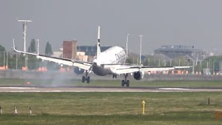 VERY HARD Finnair A321 landing + bounce at Heathrow - 23rd of April 4K