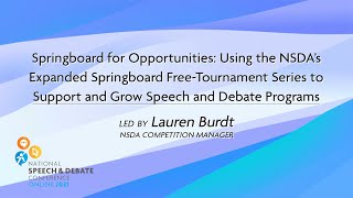 Springboard for Opportunities: Using the NSDA’s Expanded Springboard Free-Tournament Series