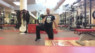 TonyGentilcore.com Half Kneeling Kettlebell Overhead Press - Open Stance