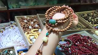 Tibetan Sandalwood Enlightenment Charm Bracelet Mala Necklace