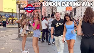 Central London Evening Walk| Oxford Street to Leicester Square via Regent Street| London walk 4K