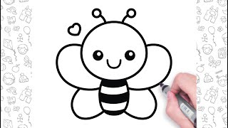 Draw a Bee Easy For Kids | Dessin facile pour les enfants | Bolalar uchun oson chizish |孩子們簡單繪畫