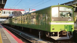 ［実はレア！］201系ND607編成　普通JR難波行き　王寺駅4番線発車