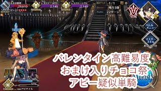 【FGO】バレンタイン高難易度 おまけ入りチョコ祭　アビー疑似単騎