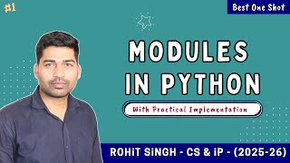 Modules in Python | Class 11 Computer Science Chapter 8 | One Shot
