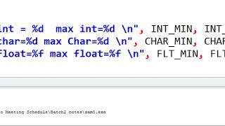 Min Max values of float data type
