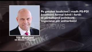 Ora News - Manjani: Plani për qeveri PS-PD, hiq tepsi e vë kusi!