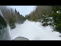 snowmobiling in maine...leaving matagamon on its85 heading towards libbys camps