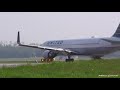 airside view united airlines boeing 767 300er takeoff milan mxp airport