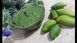 kairi or podiny ki chutney.....| raw mango and mint chutney....| کیری اور پودینہ کی چٹنی