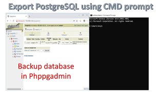 Export PostgreSQL using CMD prompt | Copy the PostgreSQL database to bin folder | Backup PostgreSQL