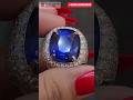 Blue sapphire srilanka big size 13ct++ Ring gold diamond Permata berkualitas