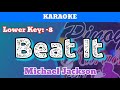 Beat It by Michael Jackson (Karaoke : Lower Key : -8)