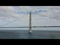 m s color fantasy drives under storebæltsbroen great belt bridge