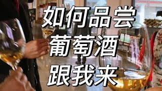 品尝葡萄酒有学问，如何品尝我们跟着品酒师一起学习，喝出品味