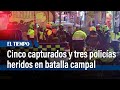 Cinco personas fueron capturadas y tres policías heridos en una pelea en Los Mártires  | El Tiempo