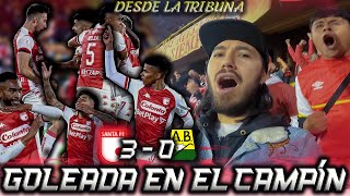 GOLEADA EN EL CAMPÍN DESDE LA TRIBUNA SANTA FE vs BUCARAMANGA (3-0) Liga BetPlay Dimayor 2023-I