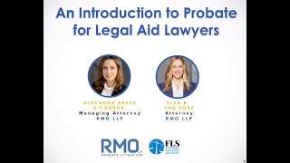 Introduction to Probate for Legal Aid Lawyers