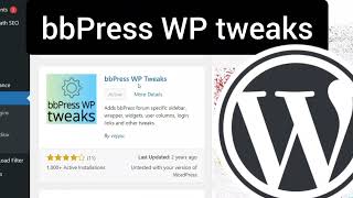 bbPress WP Tweaks (plugin overview)