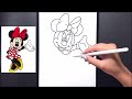 how to draw minnie mouse tutorial easy