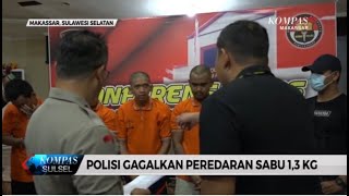 Kepolisian Makassar Gagalkan Peredaran Sabu 1,3 kg #KSS