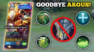 REVAMPED SUN WITH SUPPORT EMBLEM \u0026 REVITALIZE!‼️ (100% broken!💀) | SUN VS. ARGUS -MLBB🔥