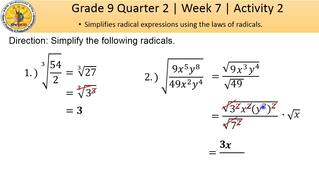 Grade 9 Math 4th Quarter Topics