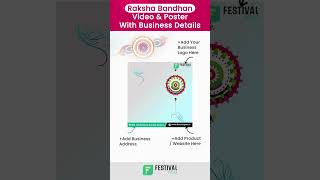Raksha Bandhan Video & Poster with Business Details in Just 30 Seconds | Festival Poster Maker