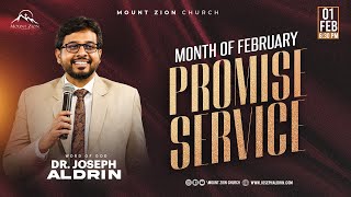 Promise Service | Mount Zion Church | February 2025 | Dr. Joseph Aldrin (LIVE)