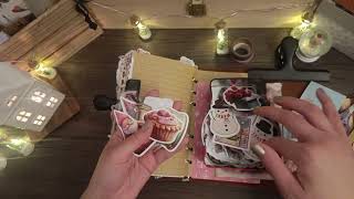 Christmas baking 🍪 20th of December 🎄 ASMR vintage journal decorating ❄️ scrapbooking 🍪