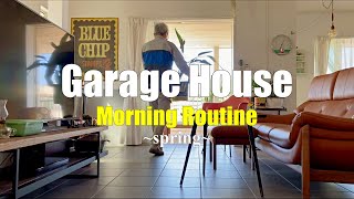 【週末移住vlog】ガレージハウス 春のモーニングルーティン | Morning Routine | Garage House | Slow Living | ファイヤーキング | 休日朝ごはん