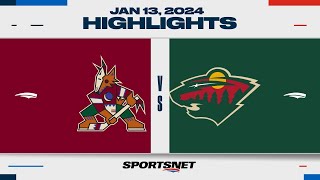 NHL Highlights | Coyotes vs. Wild - January 13, 2024